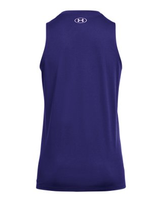 Playera sin mangas UA Tech&trade; Split Logo para mujer, Blue, pdpMainDesktop image number 3