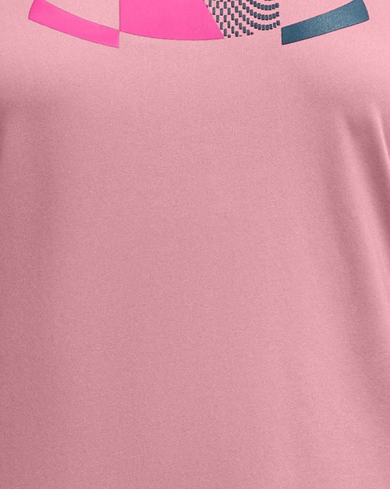 Playera sin mangas UA Tech™ Split Logo para mujer, Pink, pdpMainDesktop image number 2