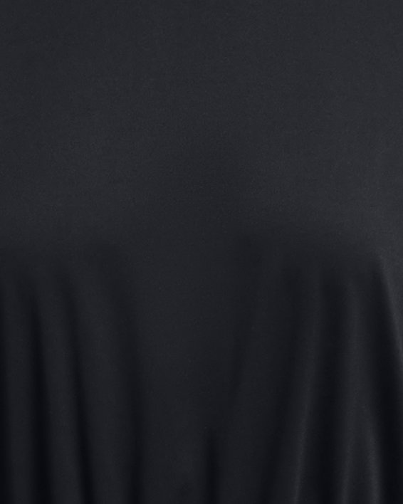 Women's UA Meridian Bubble Hem Crop Short Sleeve in Black image number 4