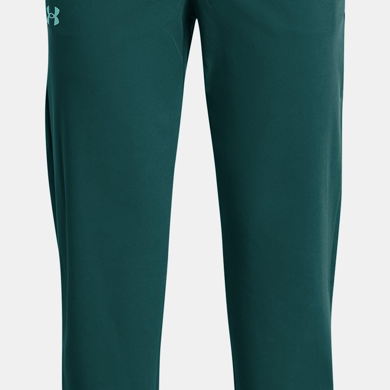 Pantalon de jogging Under Armour ArmourSport Woven pour fille Hydro Teal / Radial Turquoise YXS (122 - 127 cm)