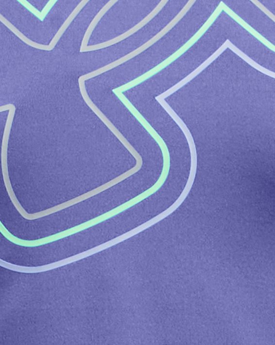 UA Motion Crop-Top mit Branding für Mädchen, Purple, pdpMainDesktop image number 0
