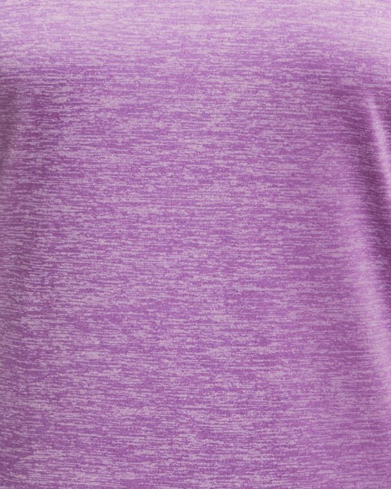 UA Tech™ Twist Kurzarm-Oberteil mit V-Ausschnitt für Damen, Purple, pdpMainDesktop image number 2