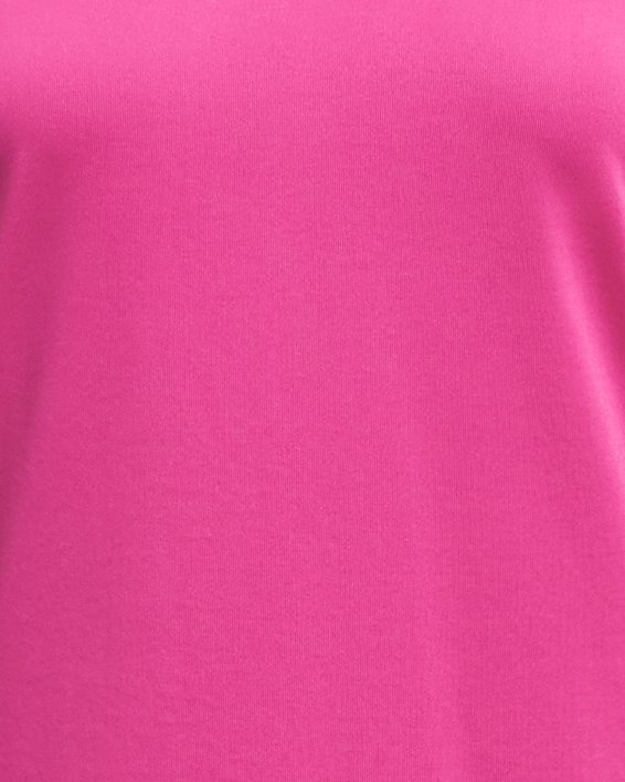 UA Tech™ Kurzarm-Oberteil mit V-Ausschnitt für Damen, Pink, pdpMainDesktop image number 2