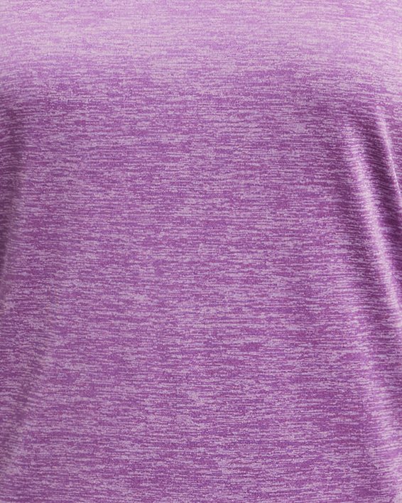 Haut à manches courtes UA Tech™ Twist pour femme, Purple, pdpMainDesktop image number 2