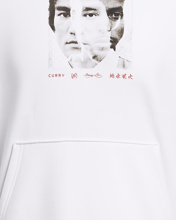 Bluza męska z kapturem Curry x Bruce Lee, White, pdpMainDesktop image number 5
