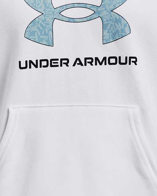 Girls' UA Rival Fleece Big Logo Print Fill Hoodie (Extended Size)