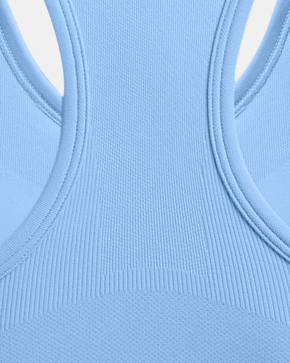 Women's UA Vanish Seamless Mid Sports Bra, Blue, pdpMainDesktop image number 8