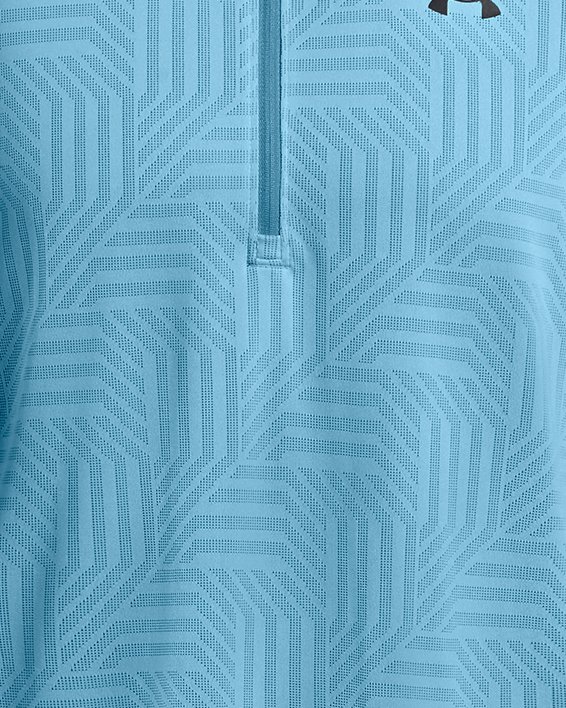Koszulka męska UA Tech™ Vent Geotessa z zamkiem do połowy długości, Blue, pdpMainDesktop image number 3