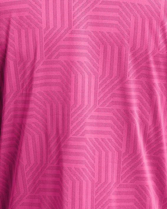 Herenshirt UA Tech™ Vent Geotessa met korte rits, Pink, pdpMainDesktop image number 4