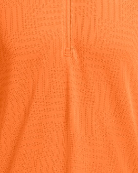 Herenshirt UA Tech™ Vent Geotessa met korte rits, Orange, pdpMainDesktop image number 3