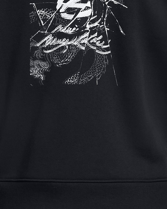 เสื้อคอกลม UA Lunar New Year Future Dragon สำหรับผู้หญิง in Black image number 5