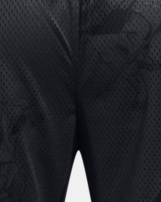 Men's Curry x Bruce Lee Lunar New Year 'Fire' Mesh Shorts in Gray image number 5