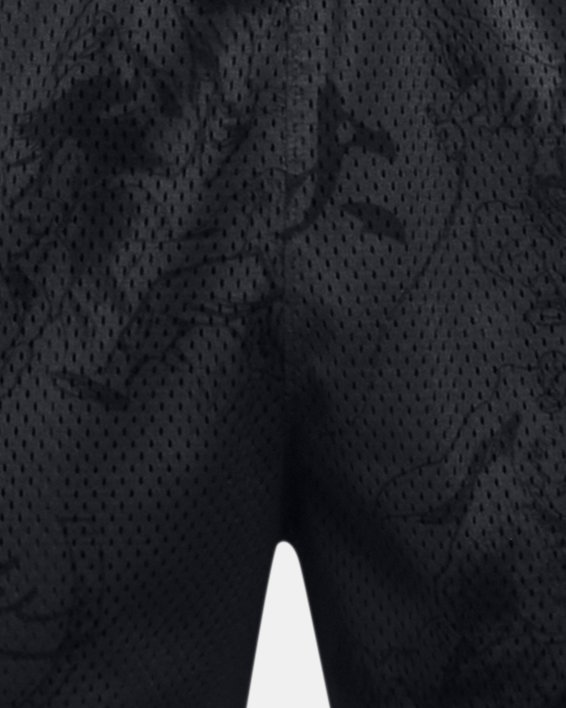 Men's Curry x Bruce Lee Lunar New Year 'Fire' Mesh Shorts in Gray image number 4