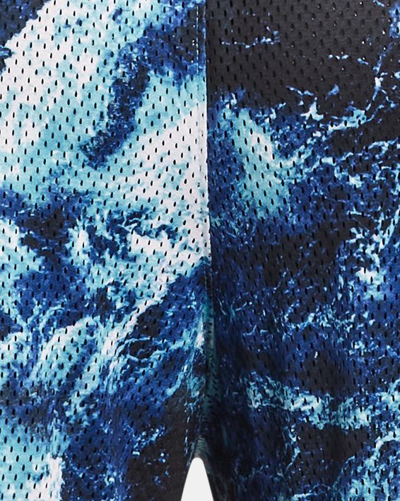Men's Curry x Bruce Lee Lunar New Year 'Be Water' Mesh Shorts in Blue image number 5