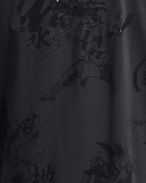 Men's Curry x Bruce Lee Lunar New Year 'Be Water' Short Sleeve in Gray image number 5