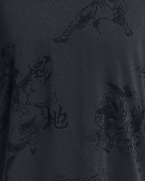 Men's Curry x Bruce Lee Lunar New Year 'Be Water' Short Sleeve in Gray image number 4