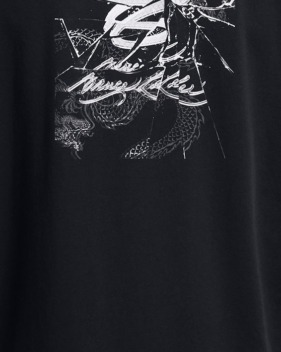 Men's Curry x Bruce Lee Lunar New Year 'Future Dragon' Long Sleeve in Black image number 5