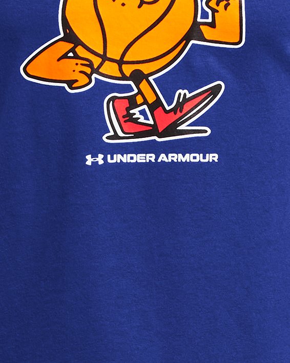 Boys' UA Get Pumped Basketball Short Sleeve in Blue image number 0