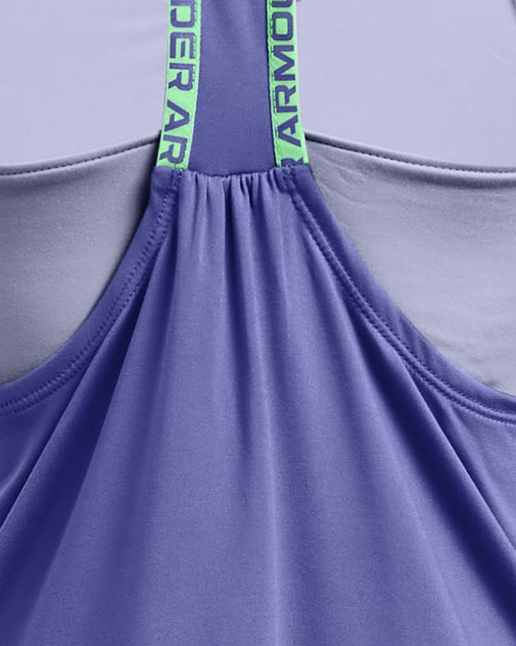 Girls' UA Knockout 2-in-1 Tank in Purple image number 1