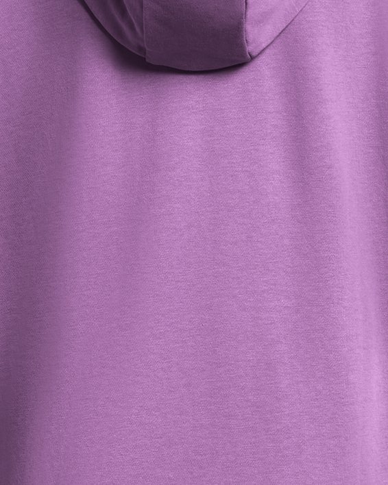Damska bluza z kapturem i zamkiem na całej długości UA Rival Terry Oversized, Purple, pdpMainDesktop image number 3