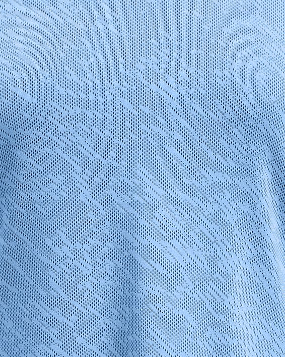 Women's UA Launch Camo Short Sleeve, Blue, pdpMainDesktop image number 3
