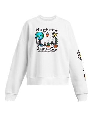 Girls' UA Rival Fleece Oversized Crew