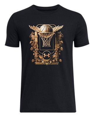 男童UA Basketball Hoop Crest短袖T恤 image number 0