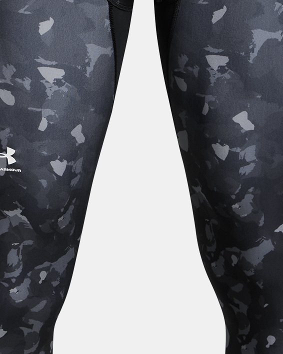 Men's HeatGear® Printed Leggings, Black, pdpMainDesktop image number 4