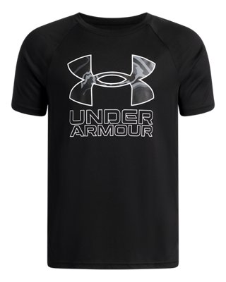 UA Tech Hybrid Print Boys' Short Sleeve