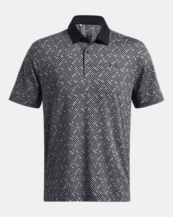 Under Armour Playoff 3.0 Check Jacquard Golf Polo Shirt - Black/White Under Armour Playoff 3.0 Check Jacquard Golf Polo Shirt - Black/White