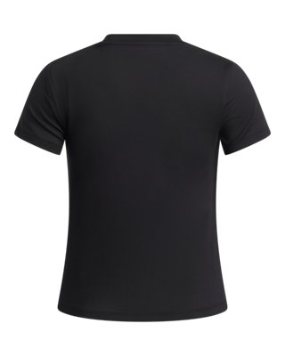 Топ Under Armour UA Movement Fitted Short Sleeve для девочек, цвет: Чёрный / Серебряный — фото 2