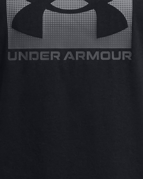 Boys' UA Boxed Sports Short Sleeve, Black, pdpMainDesktop image number 0