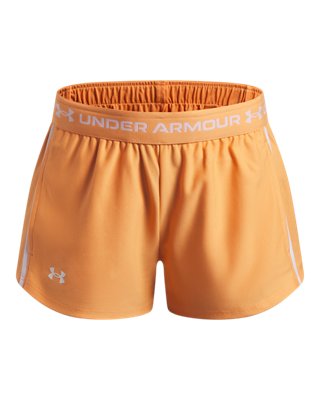 Under Armour Girls Orange Tech™ Play Up ' Shorts Bloc / White Yxs (48 - 50 In)