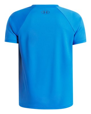 Топ Under Armour UA Tech™ Big Logo Short Sleeve для мальчиков, цвет: Синий / Серый — фото 2
