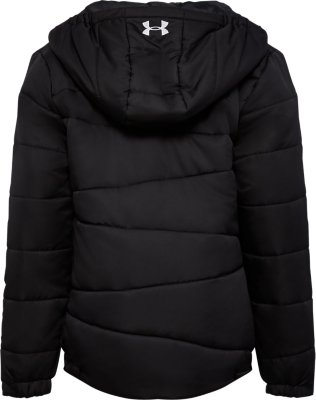 girls puffer jacket black