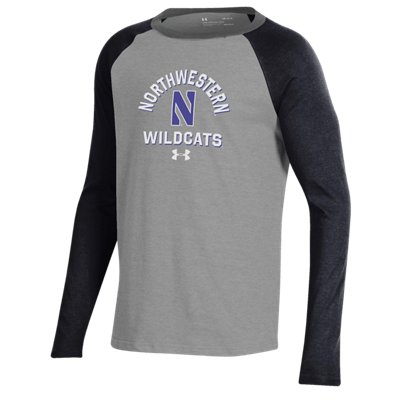 New Arrival Boys' UA Tri-Color Performance Cotton Baseball Collegiate T-Shirt  1  Color Available $35 to $40