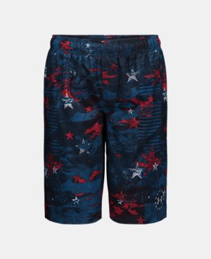 Under Armour Boys UA Static Stripe Volley YLG Orange Glitch