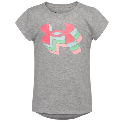 Girls Pre School Ua Logo Fade Short Sleeve Under Armour