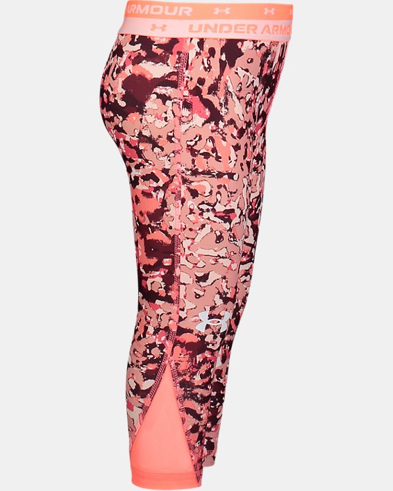 Girls' UA Armour Stretch Printed Cropped Leggings