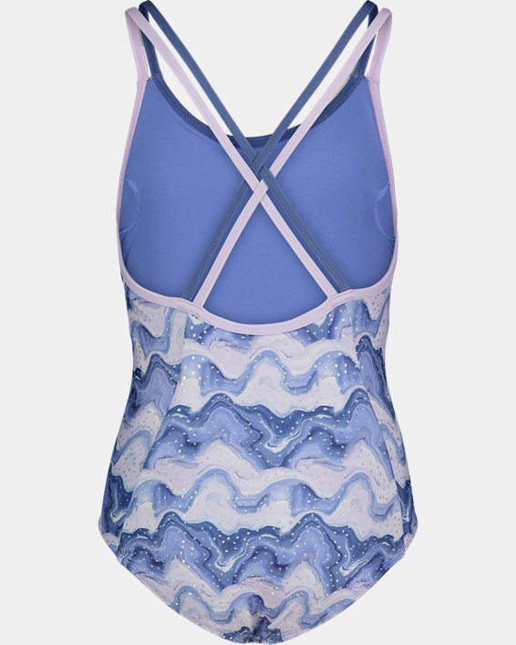 Little Girls' UA Mixing Waves One-Piece Swimsuit