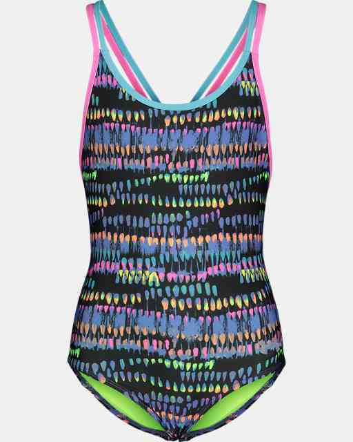 Little Girls' UA Watercolor Drip One-Piece Swimsuit