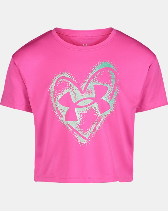 Toddler Girls' UA Spray Heart Logo Short Sleeve