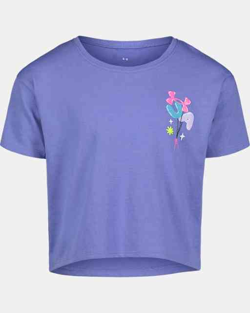 T-shirt court avec imprimé brillant UA Bubble pour jeunes enfants