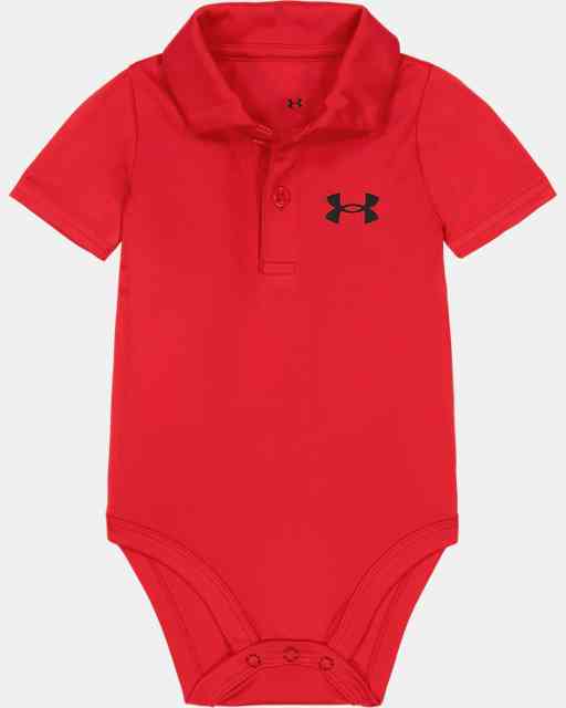 Newborn Boys' UA Solid Polo Bodysuit