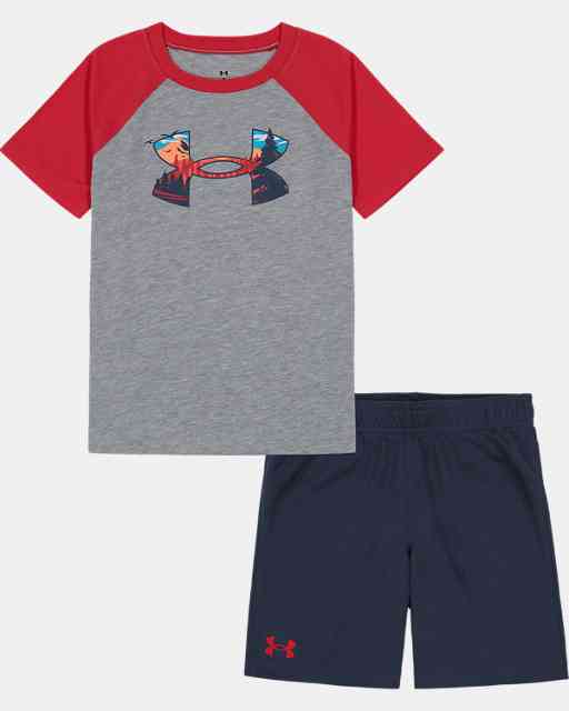 Infant Boys' UA Outdoor Nature Logo Raglan T-Shirt & Shorts Set