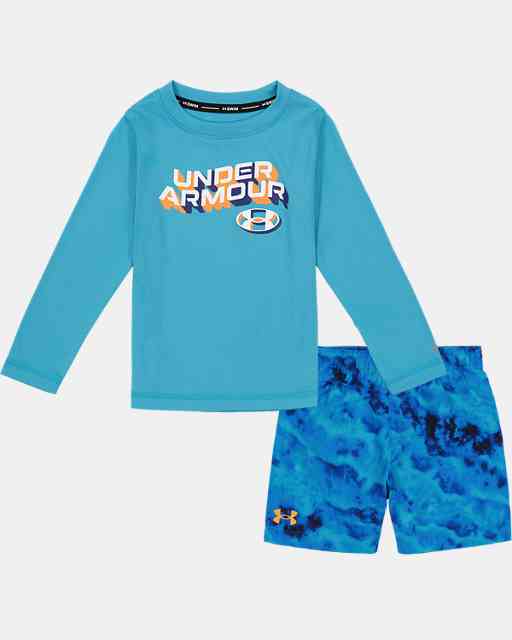 Infant Boys' UA Ridge Dye Long Sleeve Swim Set