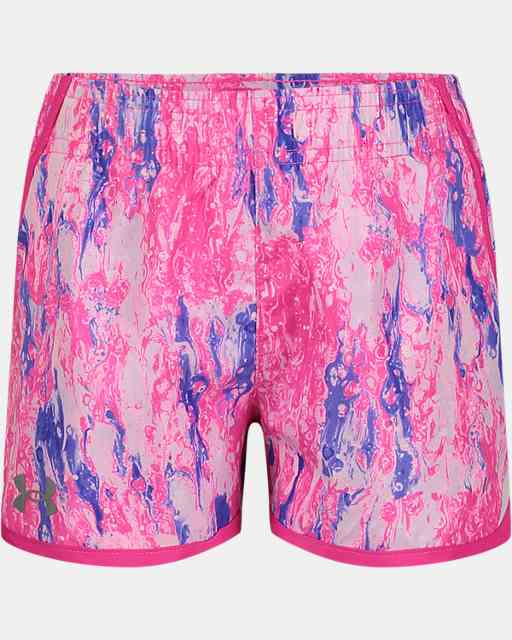 Toddler Girls' UA Fly-By Glitched Leopard Shorts
