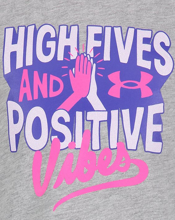 Toddler Girls' UA High 5s & Positive Vibes Short Sleeve T-Shirt