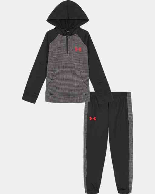 Little Boys' UA Grid Fleece ¼ Zip Hoodie Set