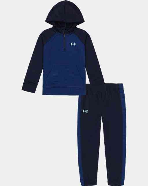 Little Boys' UA Grid Fleece ¼ Zip Hoodie Set